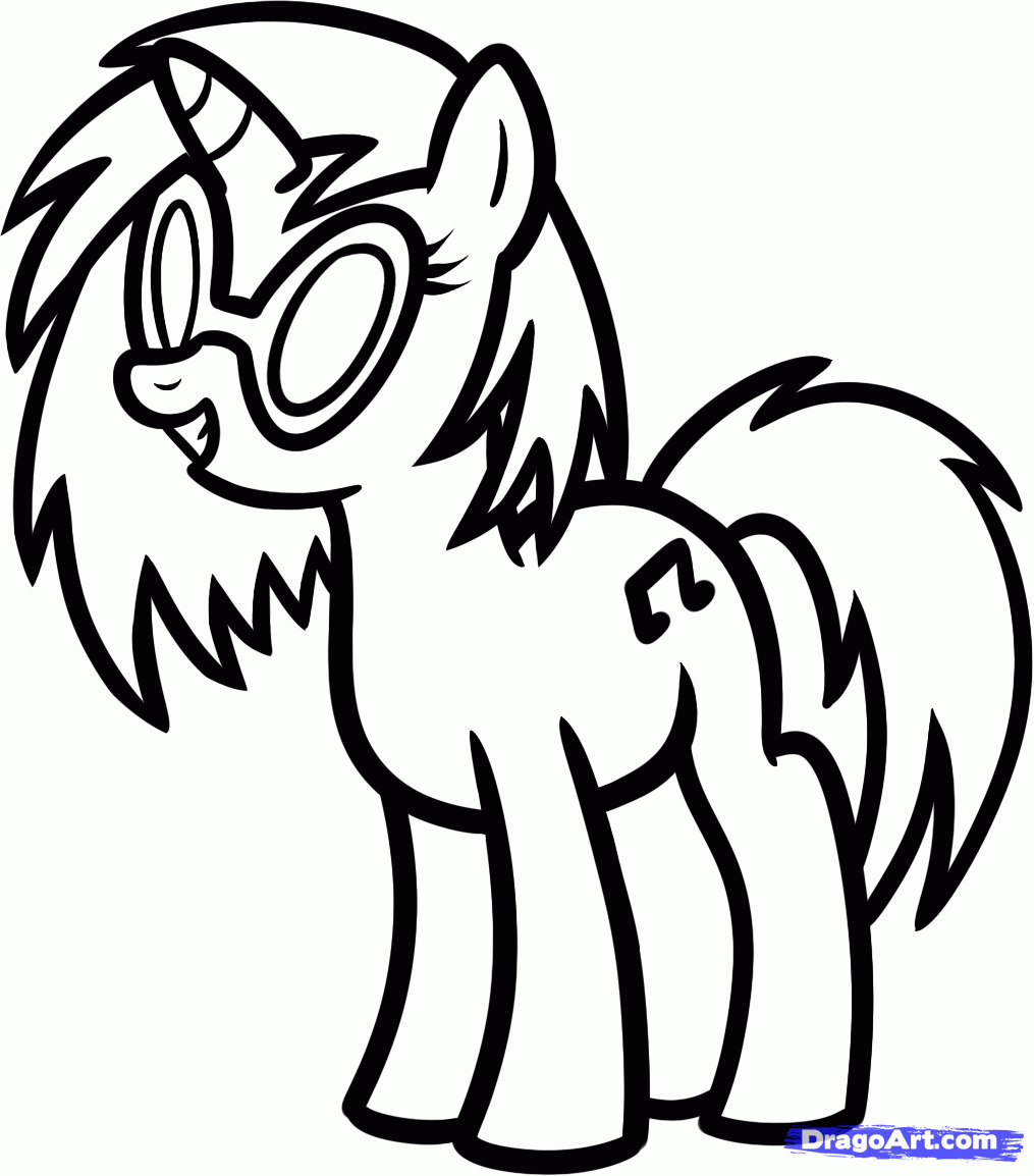 1015x1154 Step How To Draw Dj Pon, My Little Pony