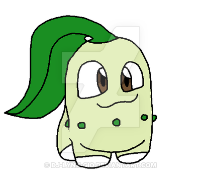 400x356 Chikorita Drawn With A Drawing Board
