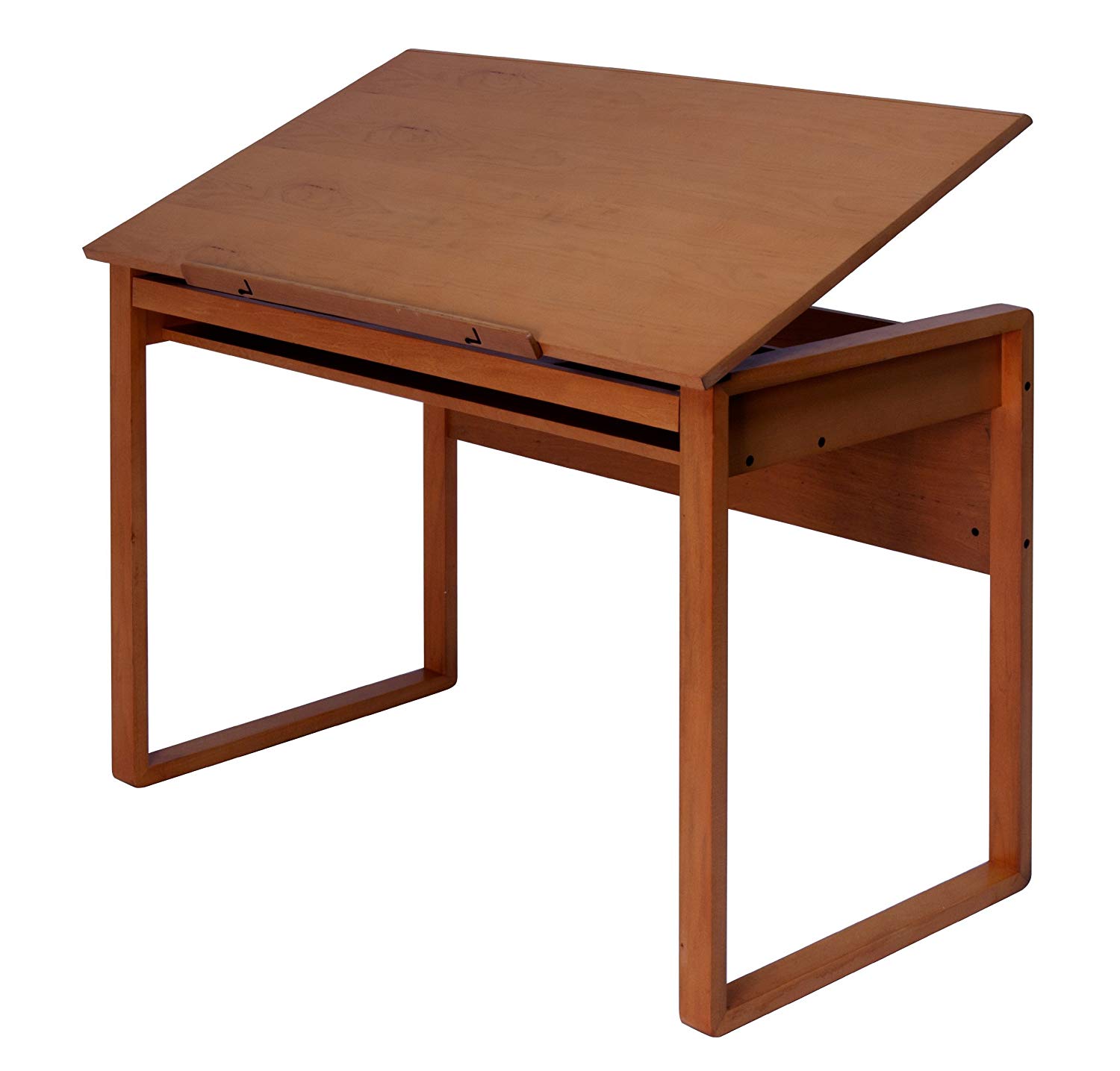 1500x1435 Ponderosa Drafting Table Workspace Desk Adjustable Wood Architect