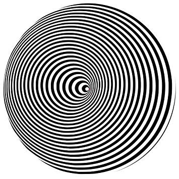 355x355 Dj Record Turntable Slipmats Circle Illusion Slipmat X