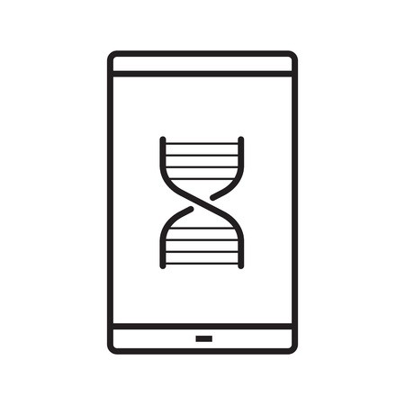 450x450 Smartphone Science App Linear Icon Thin Line Illustration Smart