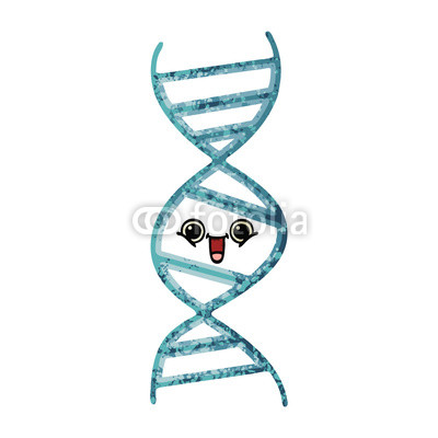 400x400 Retro Illustration Style Cartoon Dna Strand Buy Photos Ap