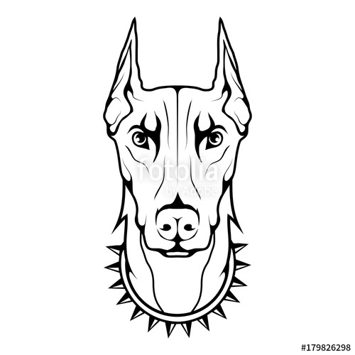 500x500 Doberman Dog Icon Dog Collection Stock Image And Royalty Free