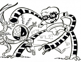 280x214 Spiderman Doc Ock Coloring Page