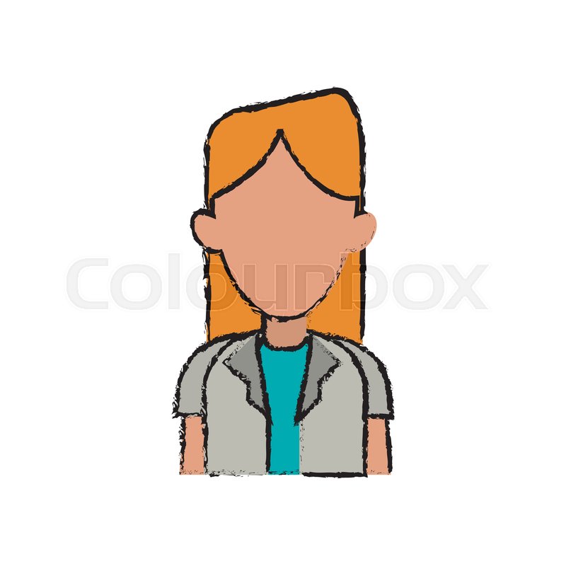 800x800 Cartoon Blonde Woman Doctor Stock Vector Colourbox