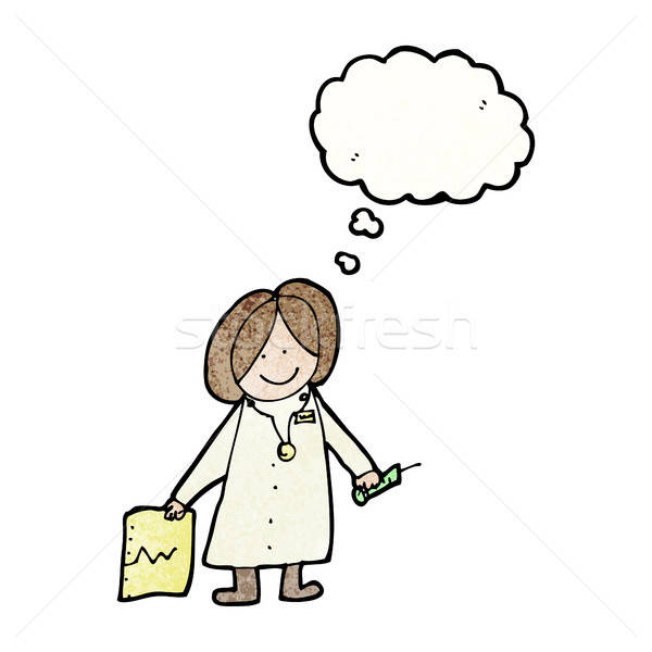 600x600 Child's Drawing Of A Friendly Doctor Vector Illustration