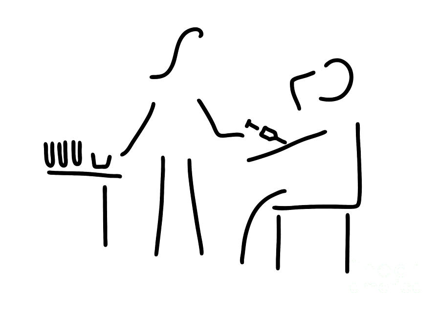 900x635 Assistant Of Doctor Drawing