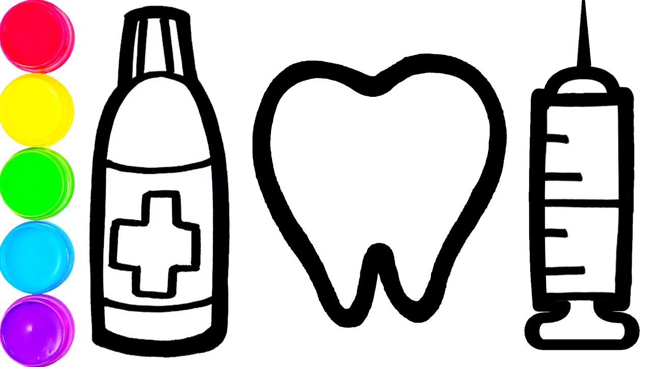 1280x720 Glitter Toy Doctor Set Coloring And Drawing For Kids, Toddlers Kis