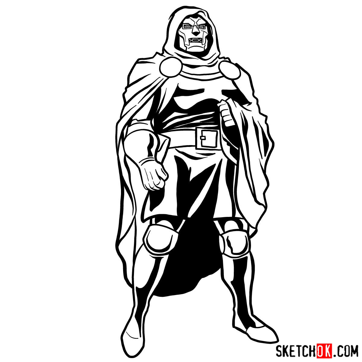 1200x1200 How To Draw Doctor Doom, Marvel's Supervillian