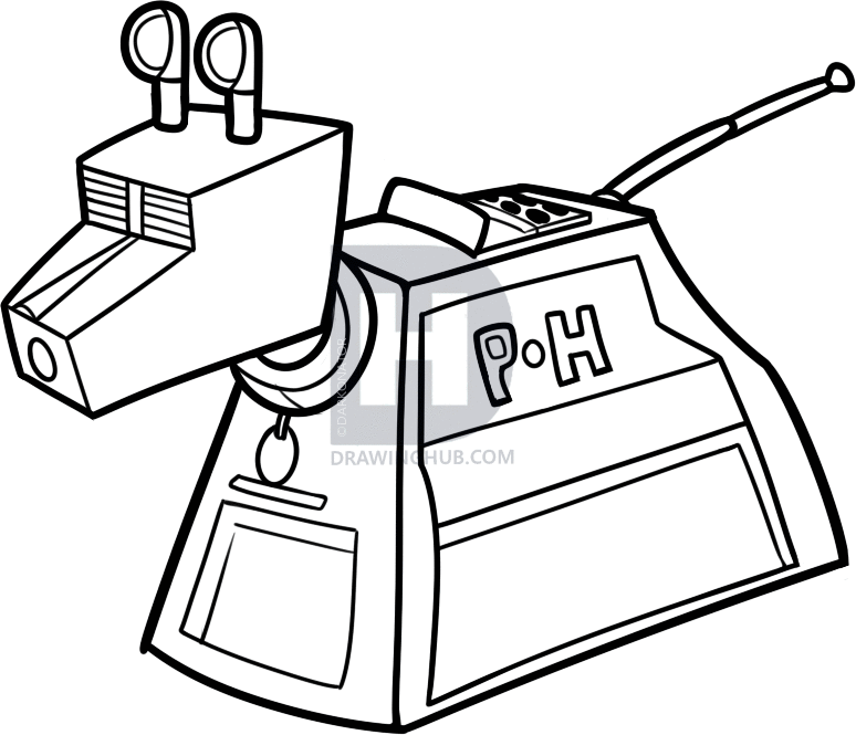 774x665 How To Draw K From Doctor Who, Step