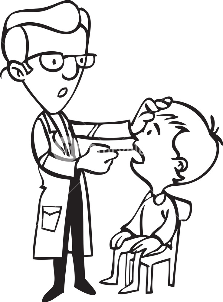 737x1000 Illustration Of A Doctor With Kid Patient Royalty Free Stock