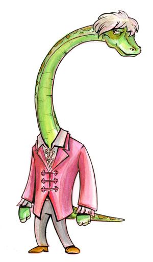 300x512 The Eleven Doctors, Drawn As Dinosaurs Doctor Who Stuff