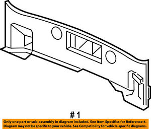 300x256 Dodge Chrysler Oem Charger Interior Rear Rear Panel Trim