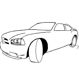 320x320 Dodge Charger Sketch