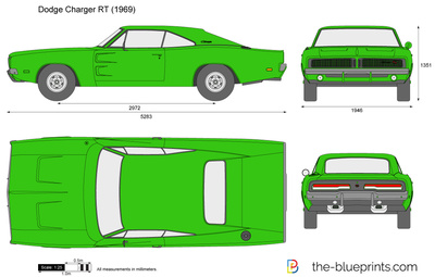 400x255 Dodge Charger Vector Drawing