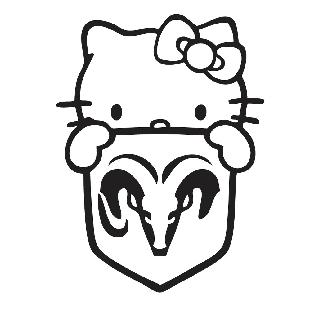 999x1000 Hello Kitty Dodge Ram Vinyl Decal Sticker Buy Get Free Ebay