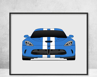 340x270 Dodge Viper Print Etsy