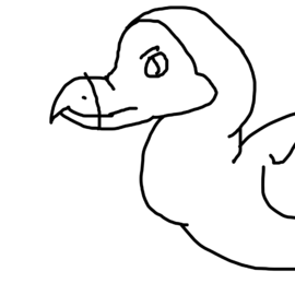270x270 Dodo Bird Line Art