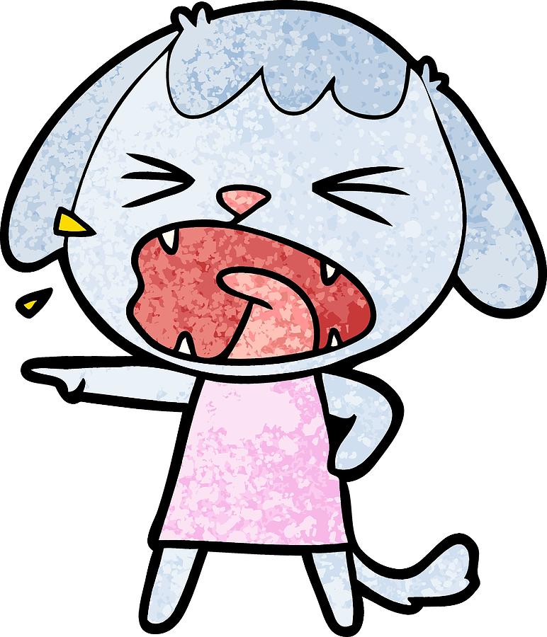 772x900 Cute Cartoon Dog Barking