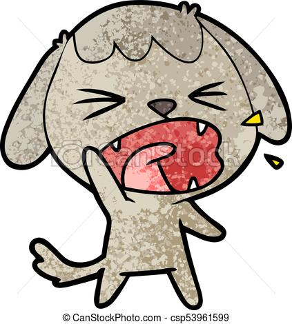 423x470 Cute Cartoon Dog Barking