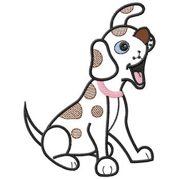 350x350 Dog Barking Embroidery Designs, Machine Embroidery Designs