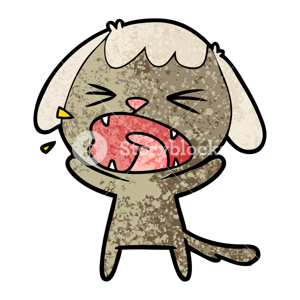1000x1000 Cute Cartoon Dog Barking Royalty Free Stock Image
