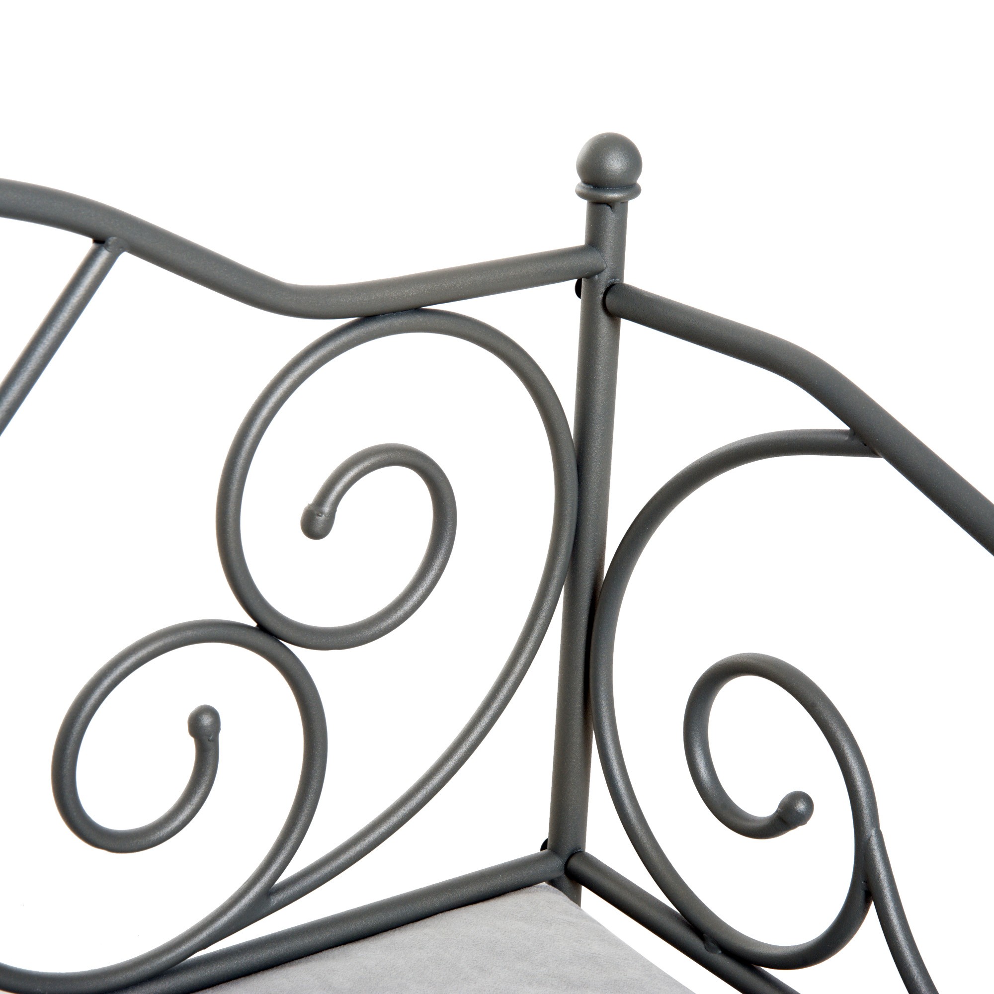 2000x2000 Pawhut Dog Bed Wcushioned Seat, Metal Frame Grey Aosom Ie