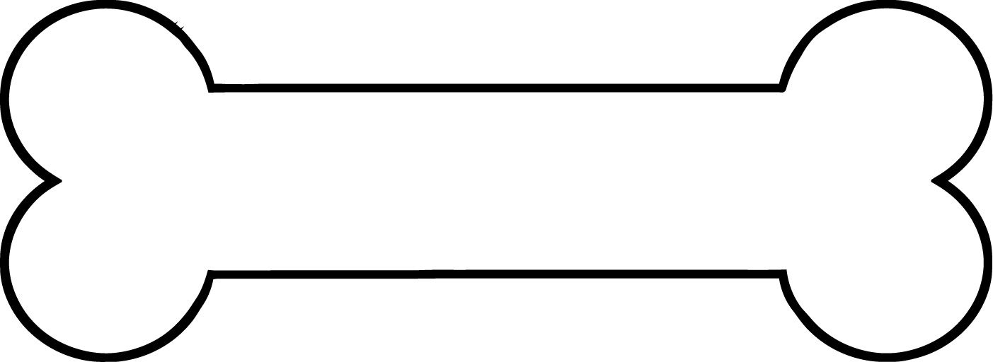 1403x512 Dog Bone Template Images