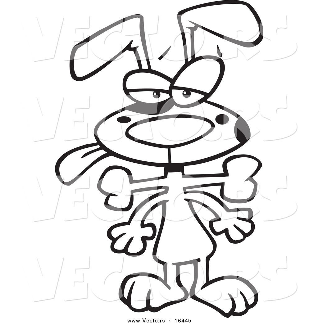 1024x1044 Vector Of A Cartoon Dog With A Bone Stuck In His Throat
