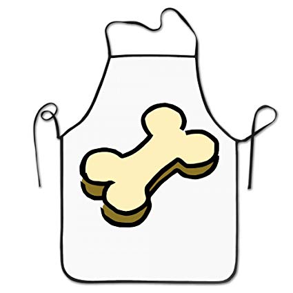 425x425 Funny Hotel Chef Apron A Dog Bone Drawing Polyester