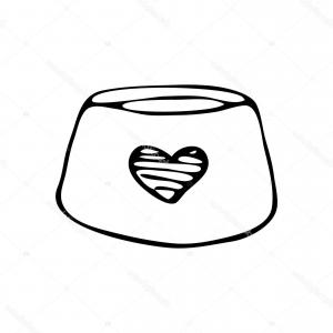 300x300 Dog Bowl Animal Food Bone Drawing Shopatcloth