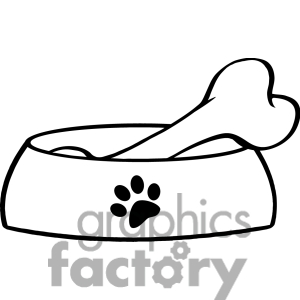 300x300 Dog Bowl With Big Bone