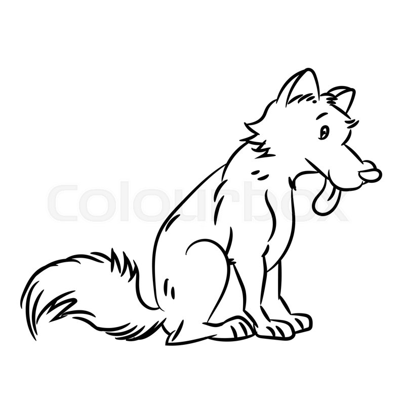 800x800 Hand Drawn Sketch Of Dog Isolated, Stock Vector Colourbox