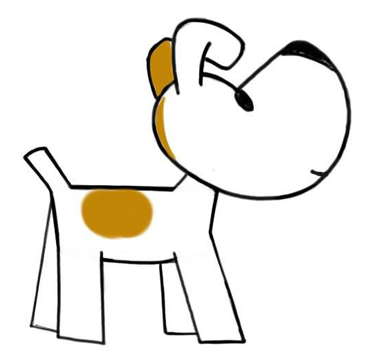 529x522 Easy Dog Sketch For Kids