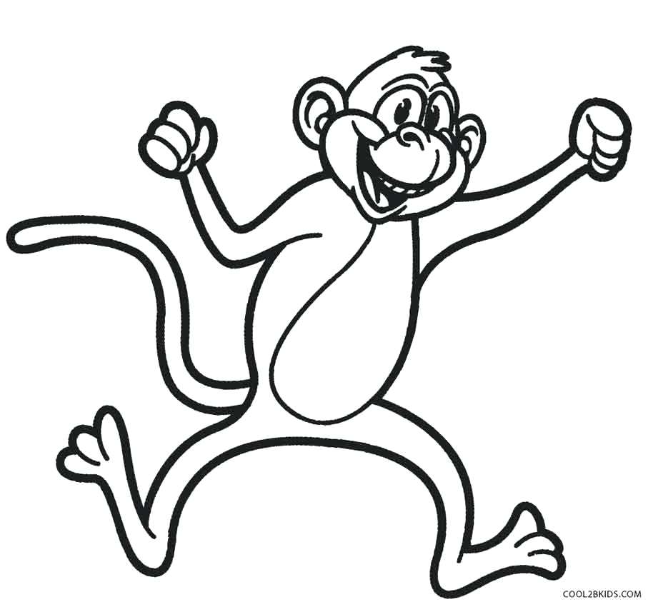 914x850 Monkey Drawing For Kids