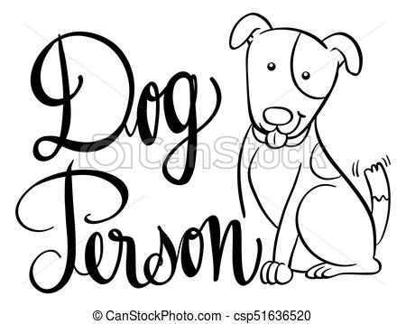 450x359 word phrase for dog person illustration