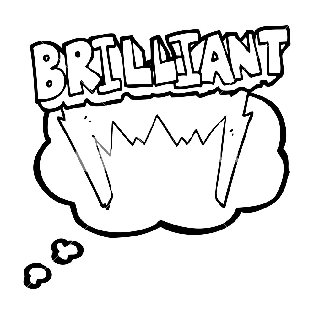 1000x1000 Brilliant Freehand Drawn Thought Bubble Cartoon Word Royalty Free