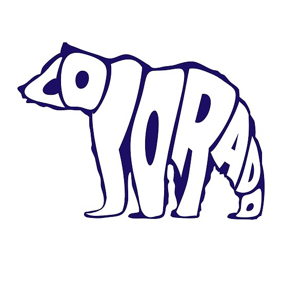 550x550 Colorado Bear Word Art Posters