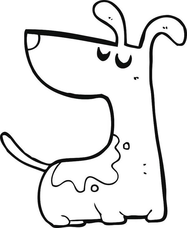 599x729 Huge Collection Of 'happy Dog Drawing' Download More Than