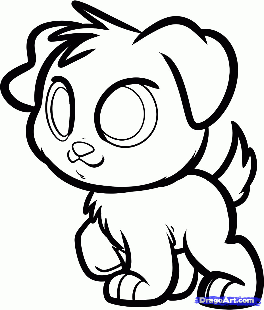 929x1089 How To Draw A Dog Step