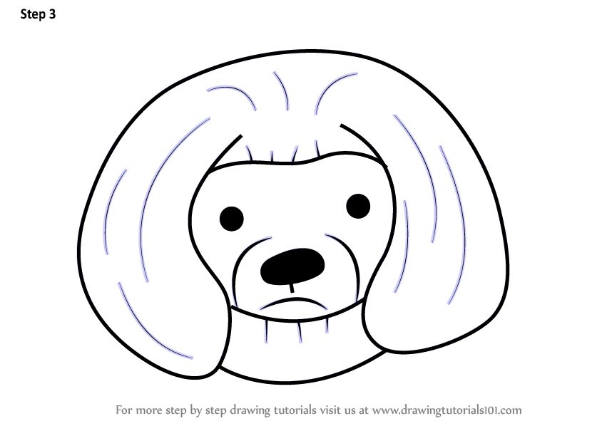 844x598 Learn How To Draw A Pekingese Dog Face For Kids