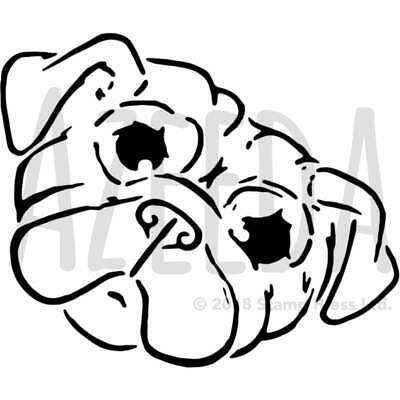 400x400 'pug Dog Face' Wall Stencil Template