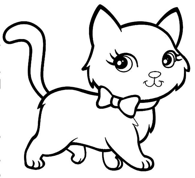 650x592 Cat Drawing Template
