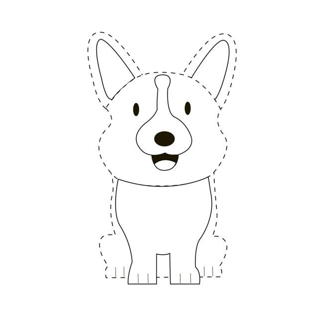 650x650 Dog Head Template