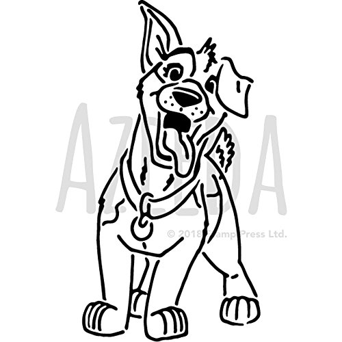 500x500 Azeeda 'happy Dog' Wall Stencil Template