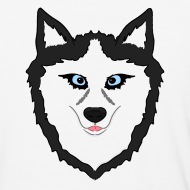 190x190 Drawing Husky Dog Face With Blue Eyes Gift Idea Unisex Baseball T