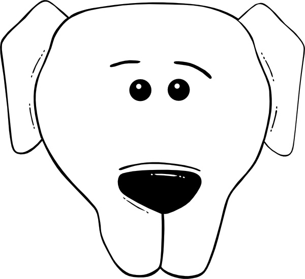 600x550 Dog Face Cartoon World Label Clip Art Free Vector In Open Office