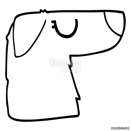 500x500 Line Drawing Cartoon Dog Face Stock Image And Royalty Free Vector
