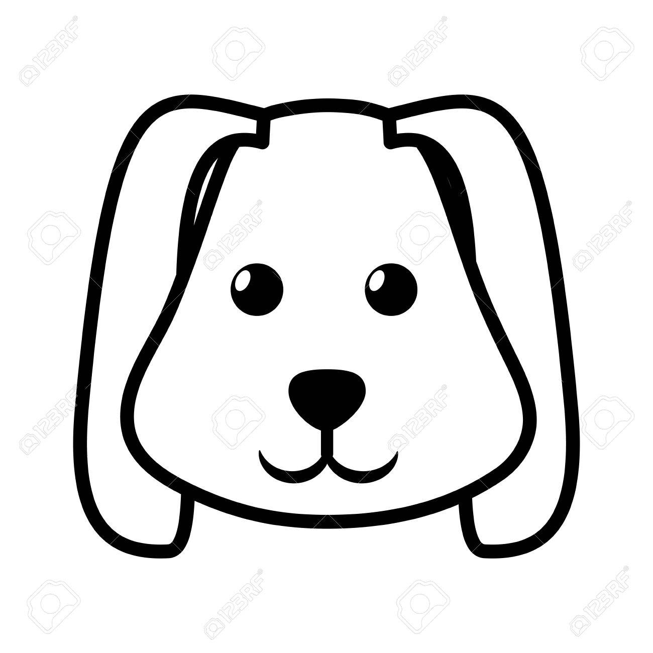 1300x1300 Free Dog Face Clipart Black And White