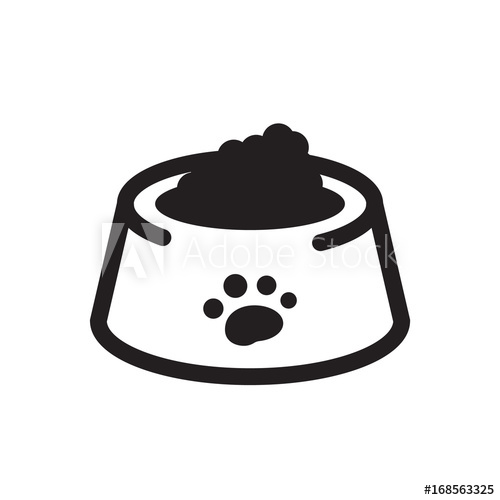500x500 Thin Line Dog Food Icon
